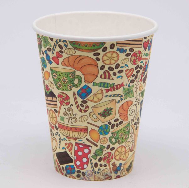 Paper cups with standard pictures (50 pcs)