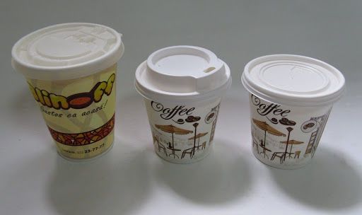 Paper cup's plastic cover, 50 pcs