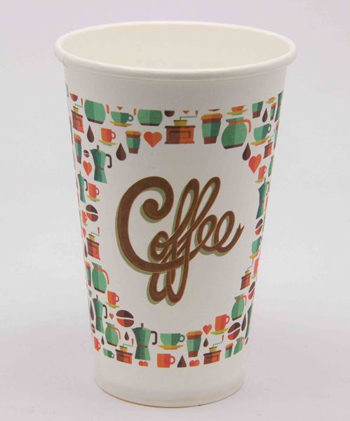 Paper cups with standard pictures (50 pcs) 166ml