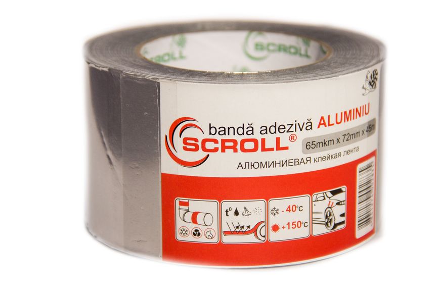 SCROLL "ALUMINU" Алюминиевая клейкая лента 60mm*45m ID999MARKET_6557153 фото